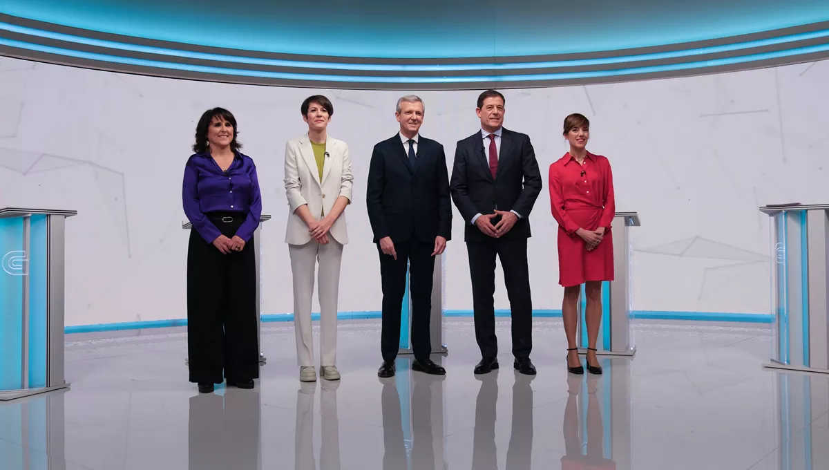 Debate candidatos a la Xunta de Galicia en la Televisión de Galicia (Foto: Corporación Radio e Televisión de Galicia)