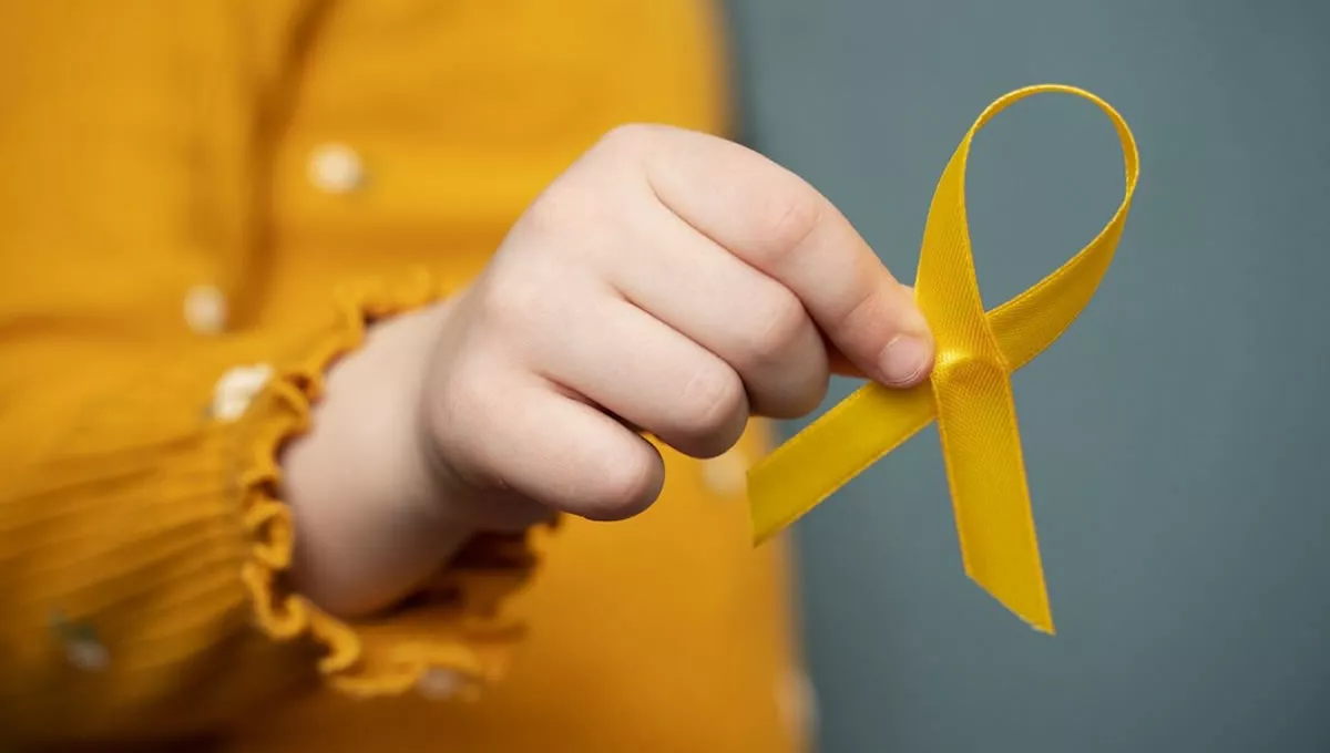 Lazo amarillo por el cáncer infantil. (Foto: Freepik)