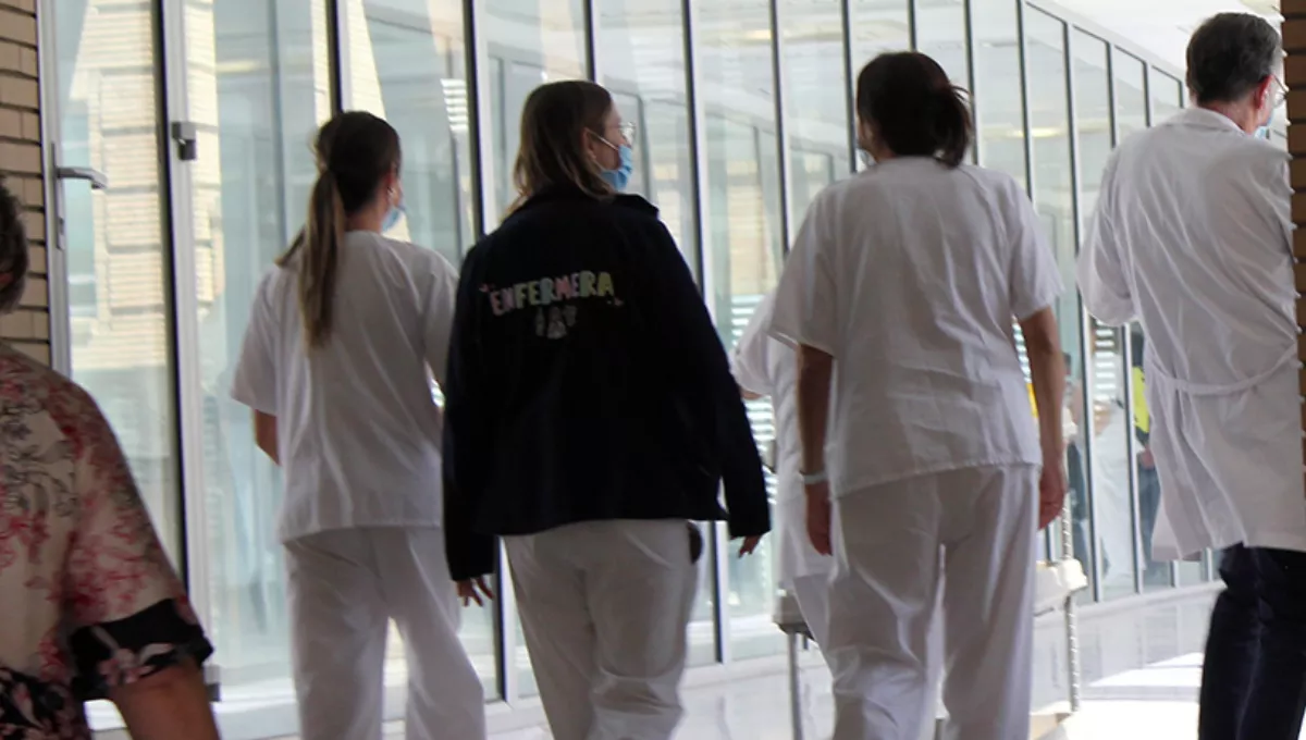 Enfermeras de Aragón en un centro hospitalario. (Satse)