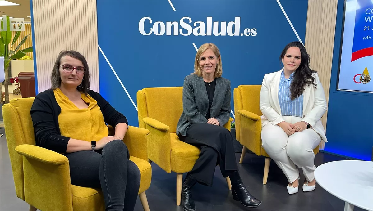 Laura Quintas, Mª Teresa Álvarez y Tatiana Costas en el coloquio de Von Willebrand (Foto. ConSalud.es Javier Millán)