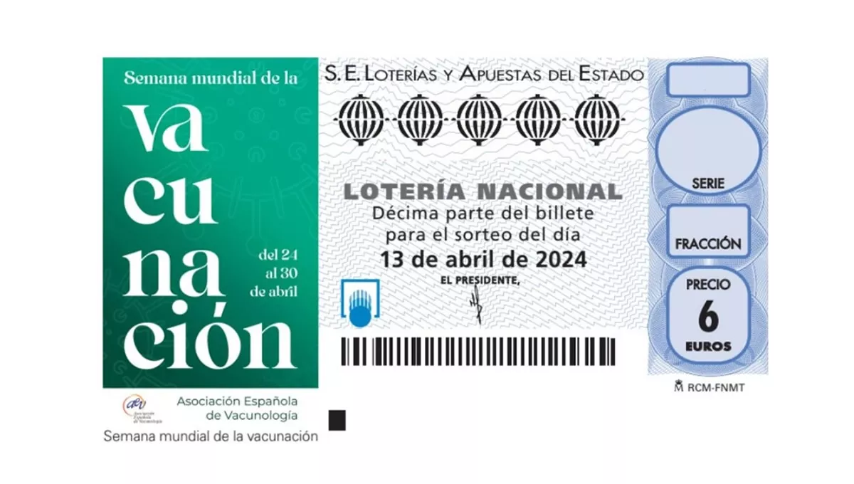 Décimo de Lotería Nacional del próximo 13 de abril. (Foto: AEV)