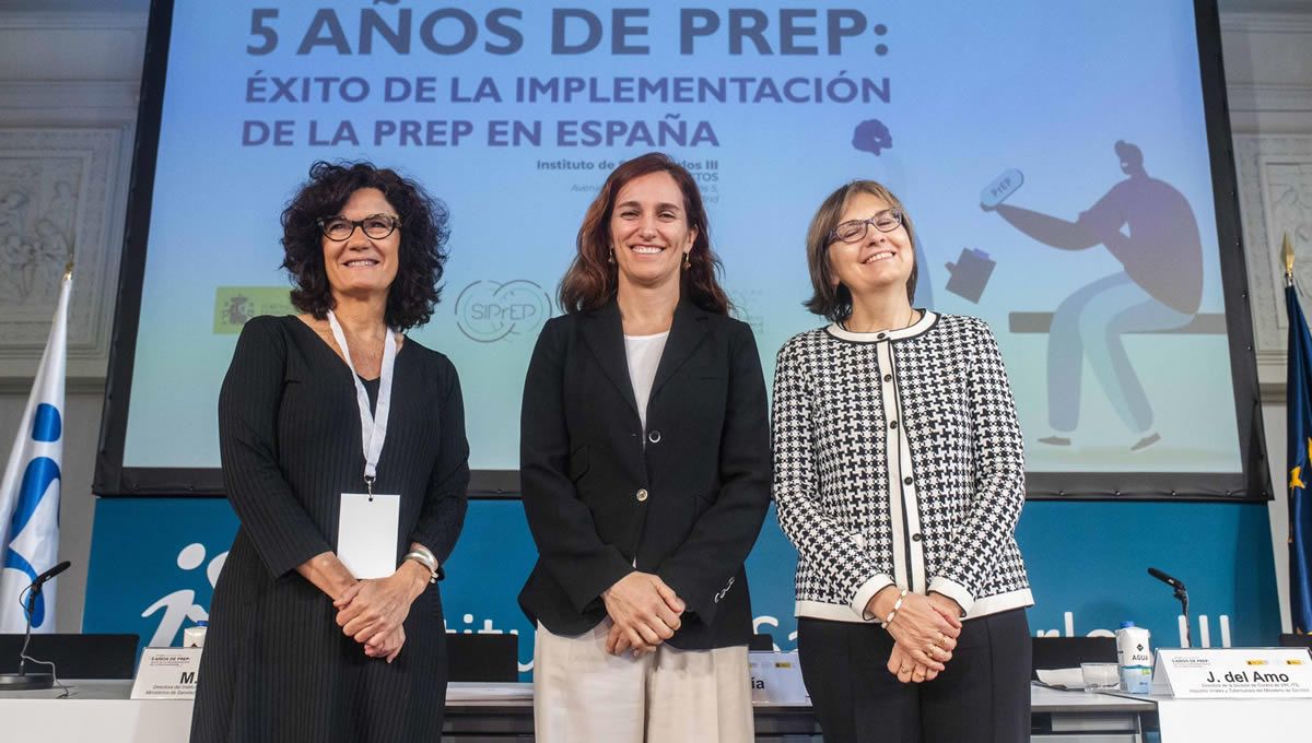 Mónica García, en el acto ‘Cinco años de PrEP: Éxito de la implementación de la PrEP en España’ (Foto: Sanidad)