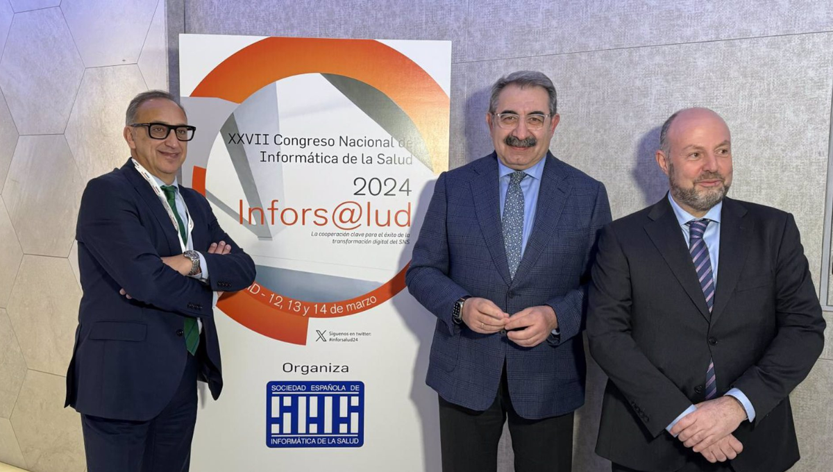 El consejero de Sanidad de Castilla La Mancha, Jesús Fernández Sanz​​​​​​​, en el XXVII Congreso Nacional de Informática de la Salud. (EP)