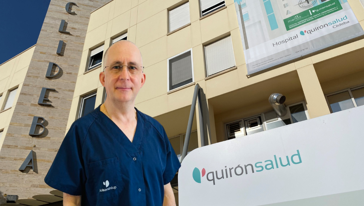 Dr. Pablo Torrico, especialista en otorrinolaringología en el Hospital Quirónsalud Clideba, centro que coloca implantes auditivos osteointegrados (Foto. Montaje)