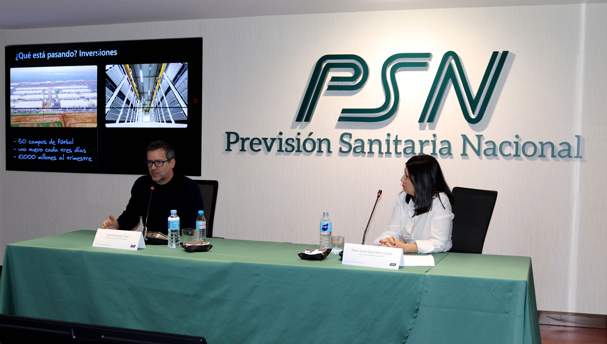 David Hurtado, director de Innovación de Microsoft; Marisa Díaz Meco, directora general del Grupo PSN (Foto. PSN)