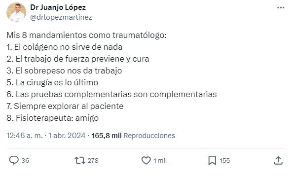 Tuit Dr Lopez Martinez (Fuente: X)