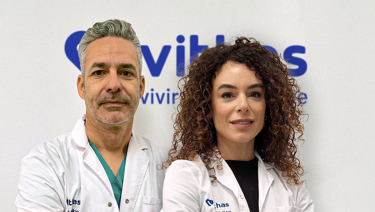 La Dra. Cristina Verdejo Gil y el Dr. Luis Lobato Bancalero (Foto. Vithas)