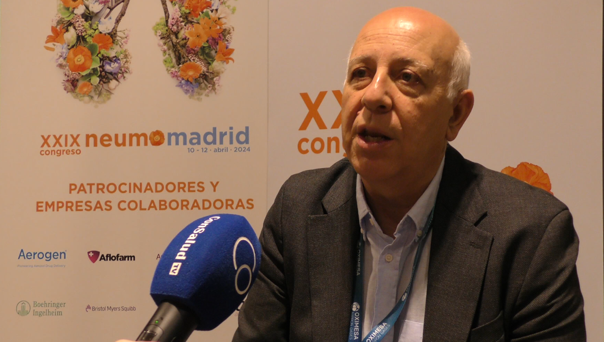 Francisco Javier García Pérez, presidente de Neumomadrid, enumera a ConSalud TV los principales retos en neumología (Foto: ConSalud TV)