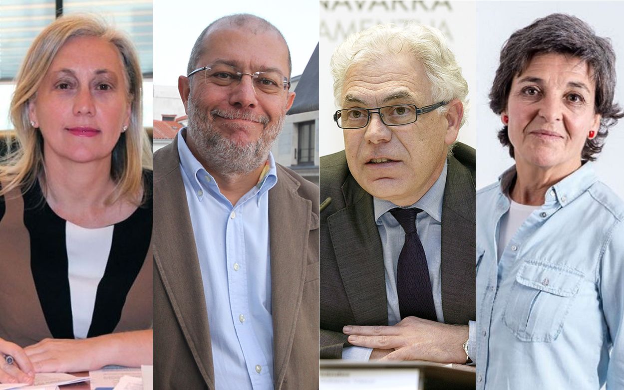 De izq. a der.: Teresa Angulo, Francisco Igea, Jesús María Fernández y Amparo Botejara, representantes sanitarios de PP, C's, PSOE y UP.