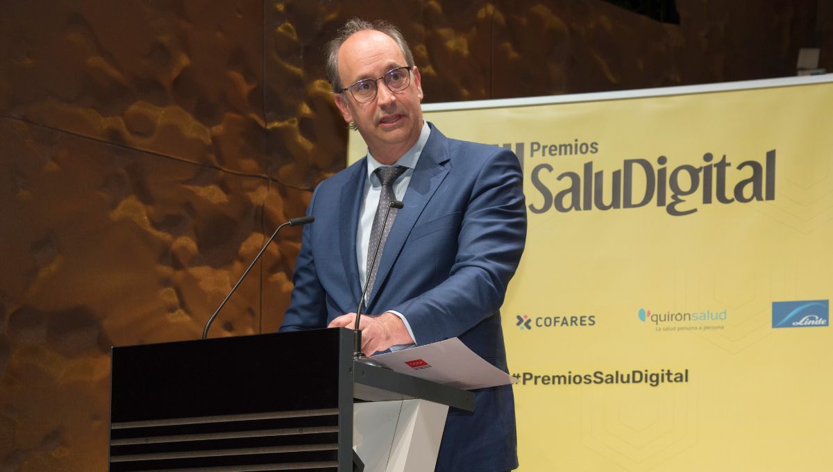 Miguel López –Valverde, consejero de Digitalización de la Comunidad de Madrid en los VIII Premios Salud Digital (Fuente Consalud)