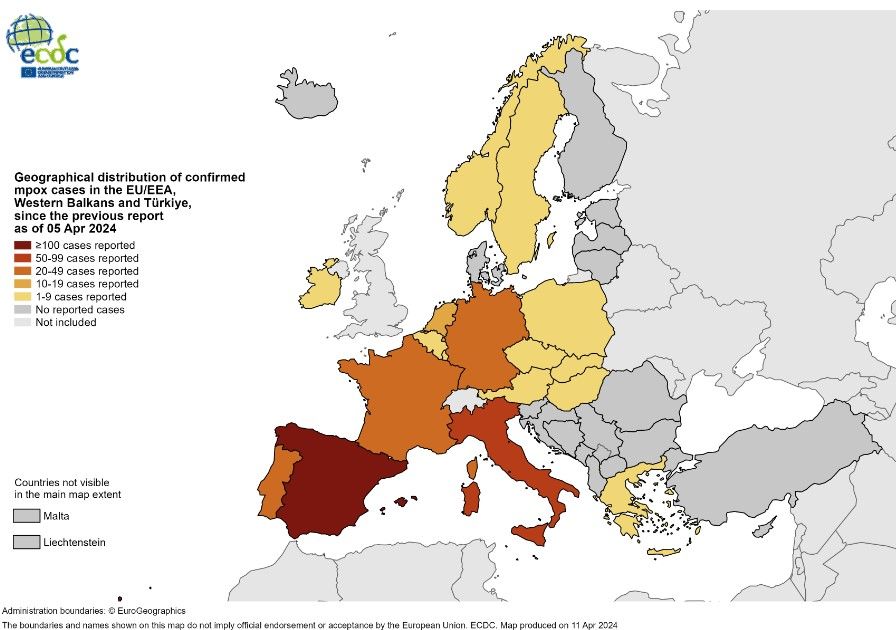 Casos mpox europa