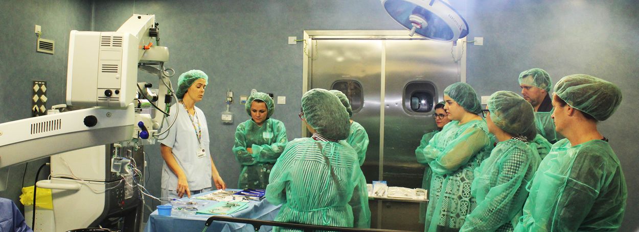 Asistentes a la jornada sobre enfermería oftalmológica en el Hospital de Torrevieja.
