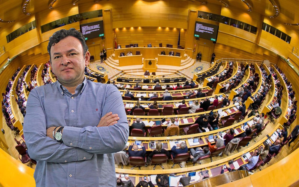 El senador Pío Zelaya ha defendido la moción del PSOE en el Senado.