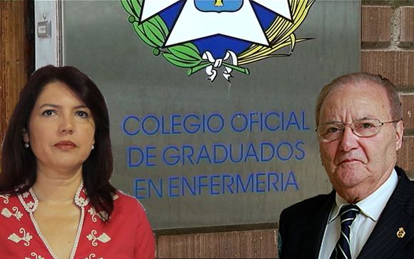 Amelia Corominas (izquierda) y Emilio Losa (derecha), presidentes de los Colegios de Enfermería de Murcia y Asturias, respectivamente. 