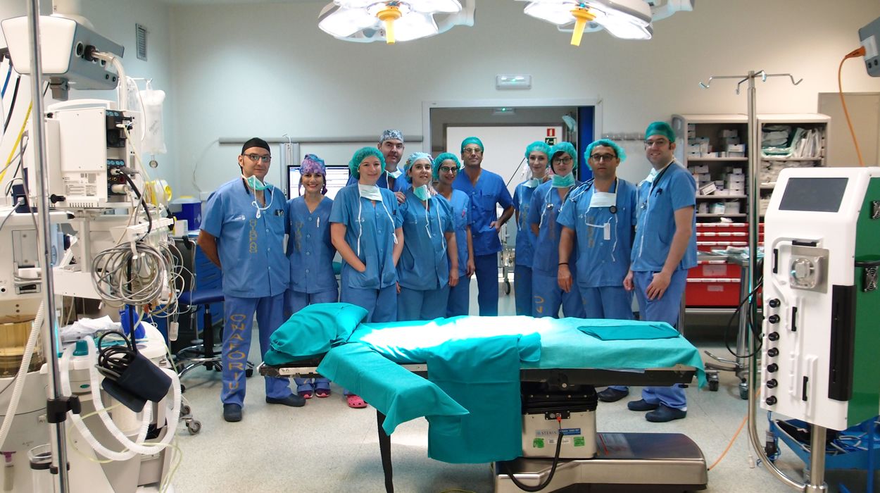 Equipo del Hospital de Ciudad Real que ha realizado la intervención pionera en cáncer de páncreas