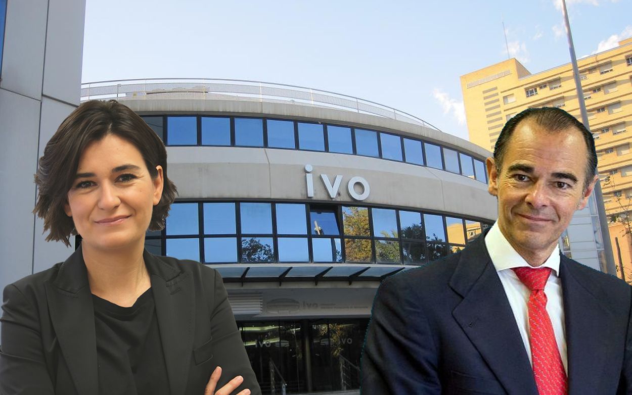 Carmen Montón, consejera de Sanidad de la Comunidad Valenciana, y Manuel Llombart, director general de la Fundación IVO.
