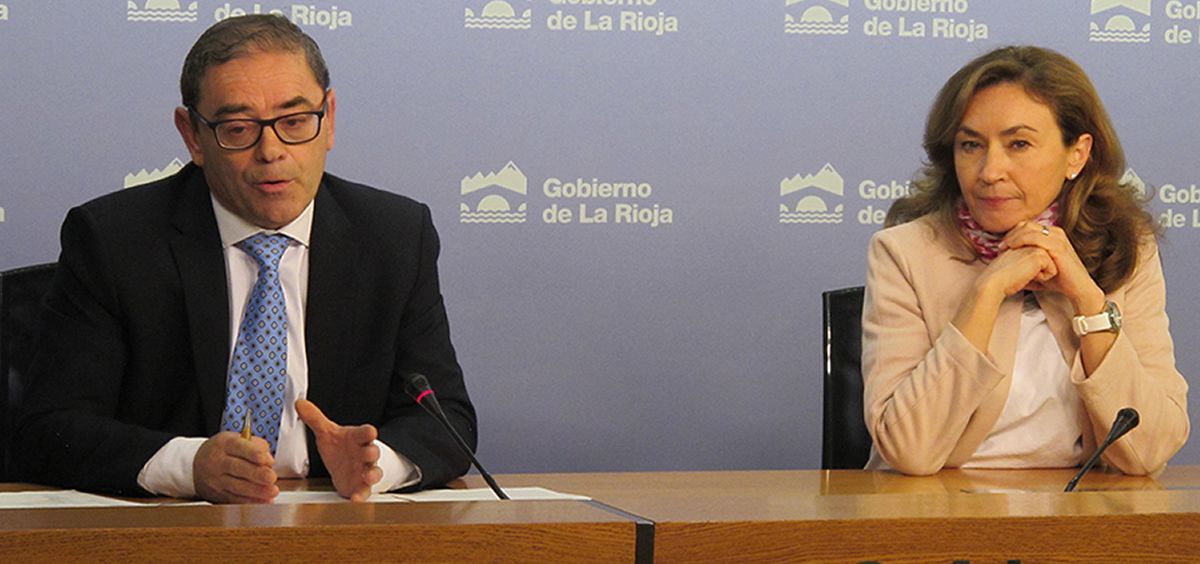 José Miguel Acitores y María Martín, durante la presentación del Plan de Salud 2018