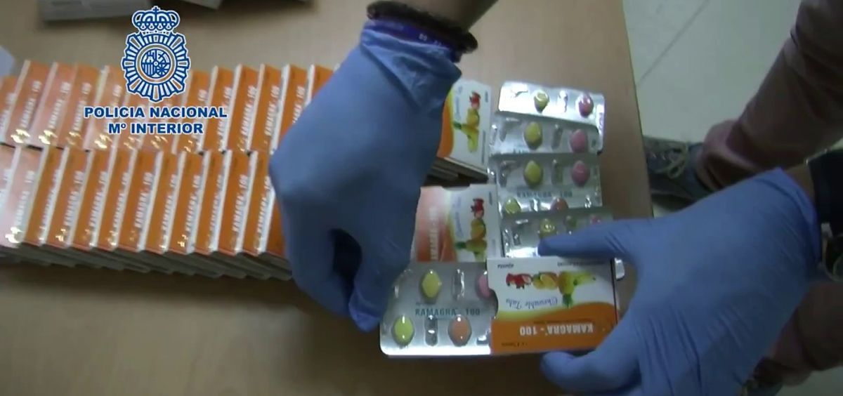 Imagen de medicamentos falsos incautados por la Policía en una operación contra este delito