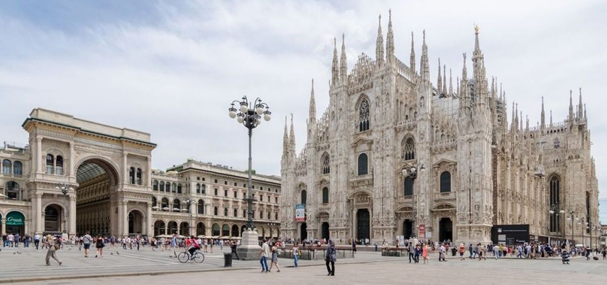 Imagen de la Piazza del Duomo, en Milán.