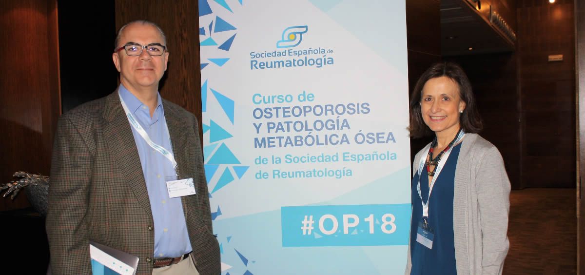 El doctor Antonio Naranjo y doctora Pilar Aguado, dos de los coordinadores del Curso de Osteoporosis y Patología Metabólica Ósea de la SER