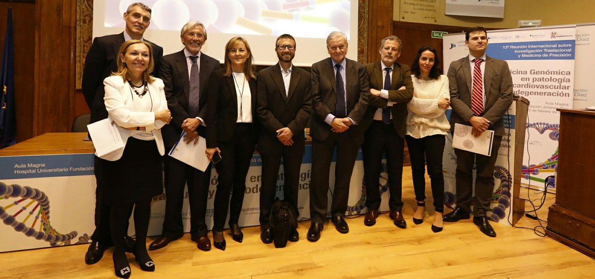 Foto de grupo de los organizadores y expertos del encuentro, que ha tenido lugar en la Fundación Jiménez Díaz