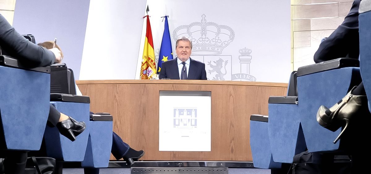 Íñigo Méndez de Vigo, portavoz del Gobierno, durante la rueda de prensa tras el último Consejo de Ministros.
