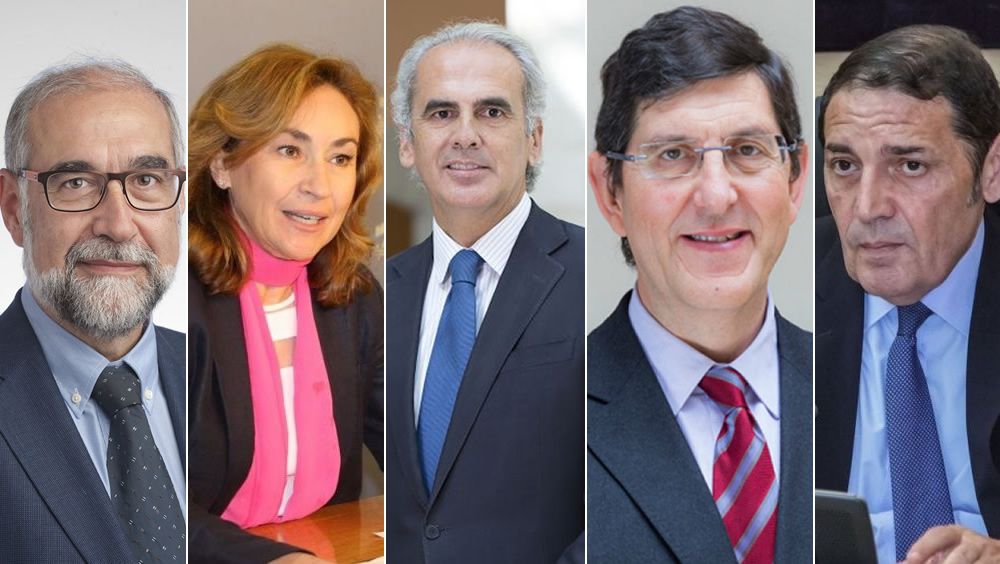 Fernando Domínguez, María Martín, Enrique Ruiz Escudero, Manuel Villegas y Antonio Mª Sáez Aguado