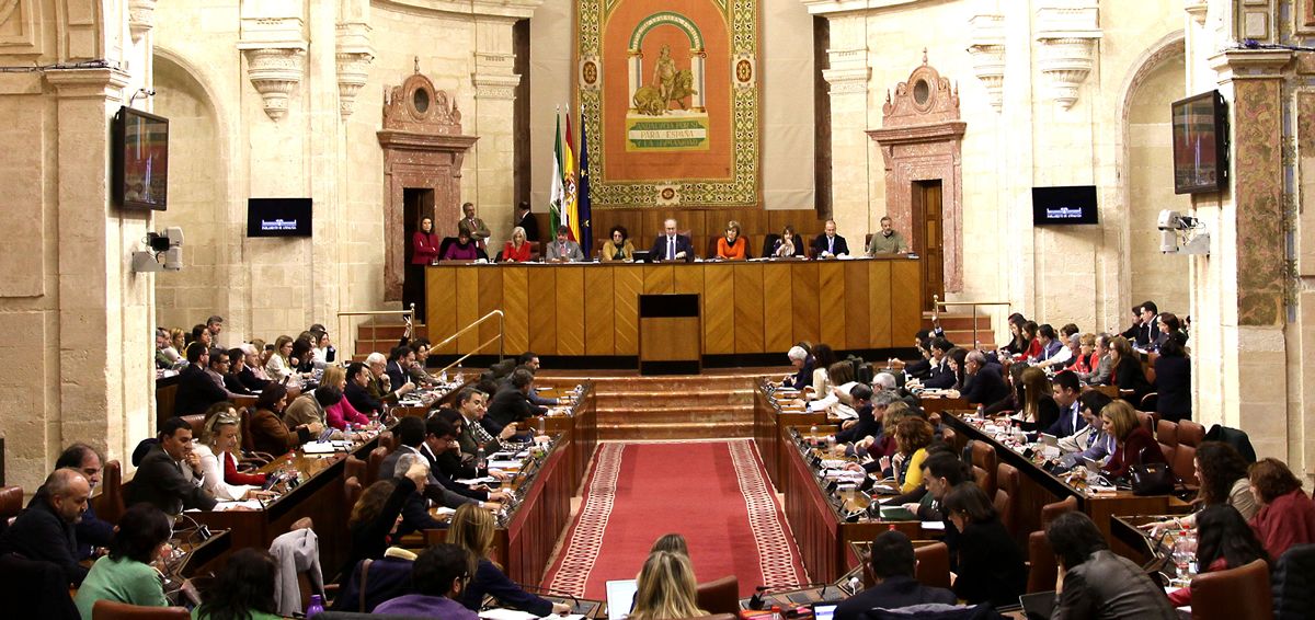 Pleno del Parlamento de Andalucía.
