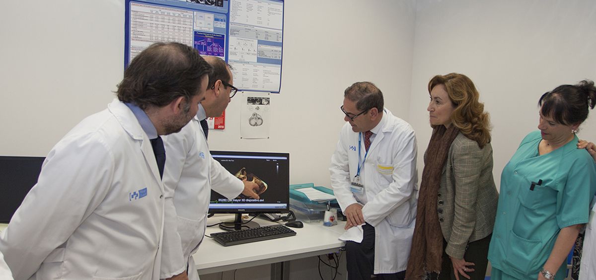María Martín, consejera de Salud de La Rioja, durante su visita a la nueva Unidad Integrada de Imagen Cardiológica del San Pedro