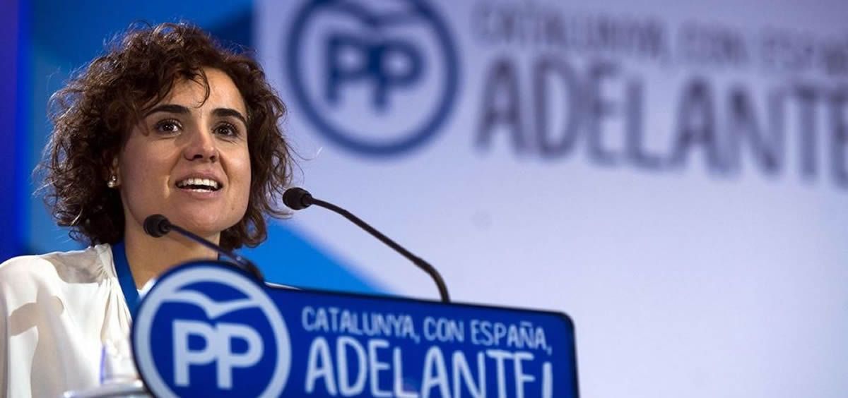 La ministra de Sanidad Dolors Montserrat, en uno de los actos del PP de Cataluña