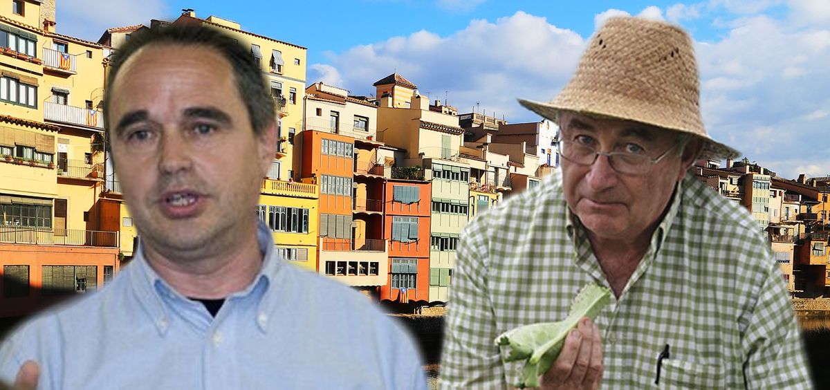 El secretario general de CCOO de Girona, Bartomeu Compte y Josep Pàmies