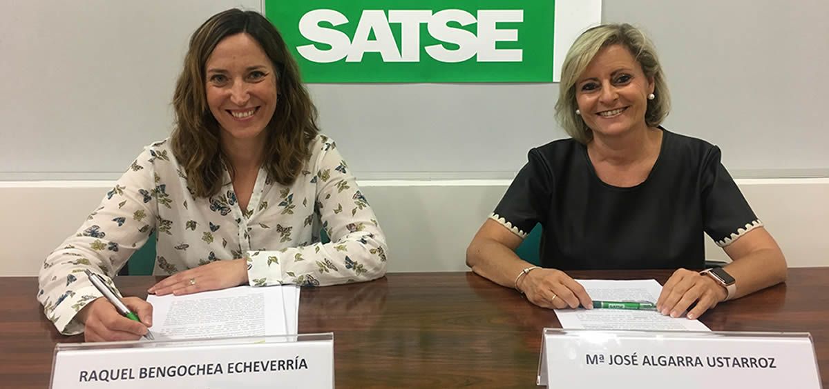 Raquel Bengochea y Mª José Algarra, representantes de Satse Navarra