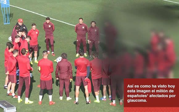 El Atlético de Madrid se concentra para la Champions: así lo están viendo los españoles afectados por glaucoma