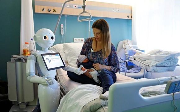 Interior he equivocado el centro comercial Los robots recepcionistas llegan a los hospitales europeos