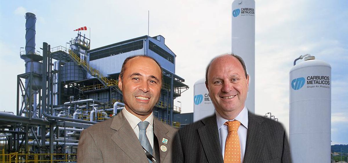 Ahmed Hababou, director general de Carburos Metálicos, y Javier Godoy, director de Carburos Médica.