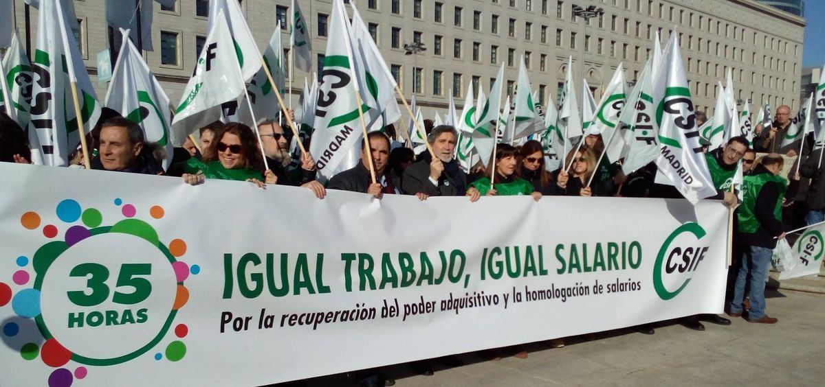 CSIF reclama volver a los salarios previos a la bajada de Zapatero