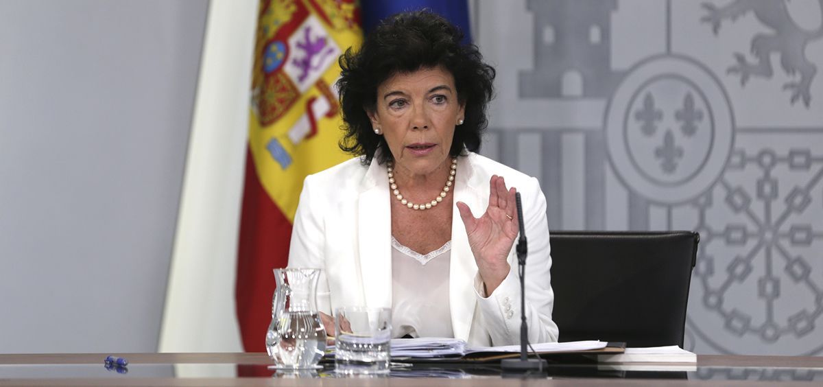 Isabel Celaá, ministra de Educación y portavoz del Gobierno