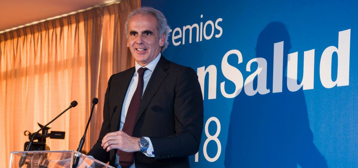 Enrique Ruiz Escudero, consejero de Sanidad de la Comunidad de Madrid, durante los 'Premios ConSalud 2018'