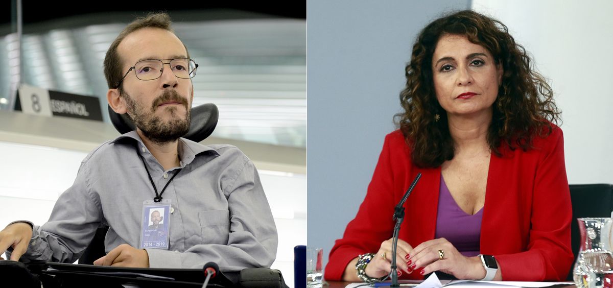 Pablo Echenique, secretario de Organización de Podemos, y María Jesús Montero, ministra de Hacienda.