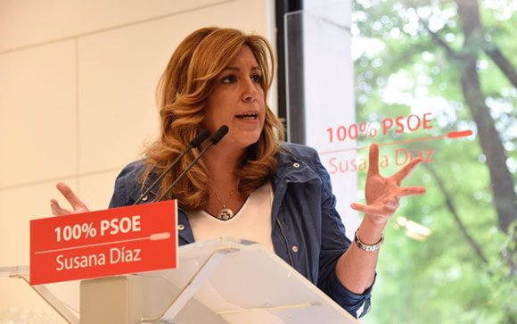 Susana Díaz durante un acto de su candidatura.