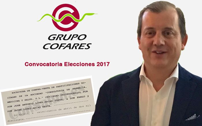 López-Arias vendió las acciones de Consultoría de Farmacia, Medicina y Salud, S.L. a sus hermanos 