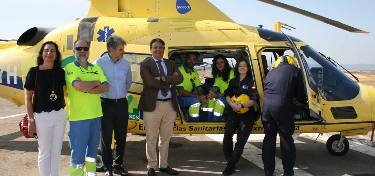  José María Vergeles ha presentado dos nuevos helicópteros asignados al Centro de Urgencias y Emergencias 112 Extremadura,
