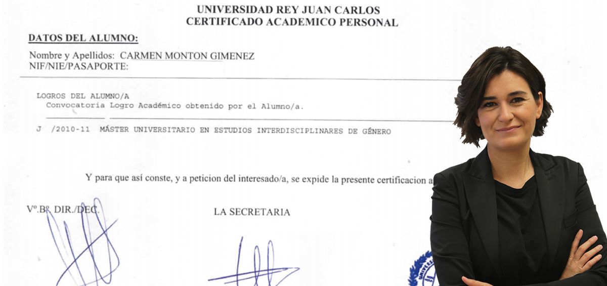 Imagen de uno de los documentos remitidos por el Ministerio de Sanidad para defender las declaraciones de Carmen Montón.