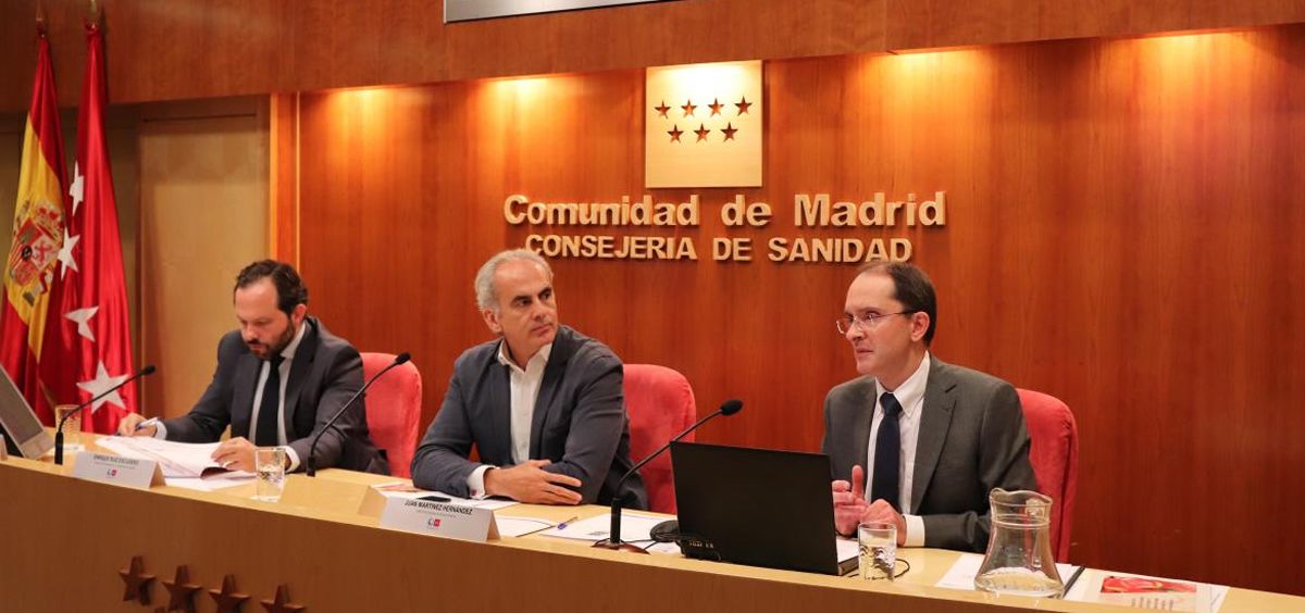 El consejero de Sanidad de Madrid, Enrique Ruiz Escudero durante la presentación del estudio.