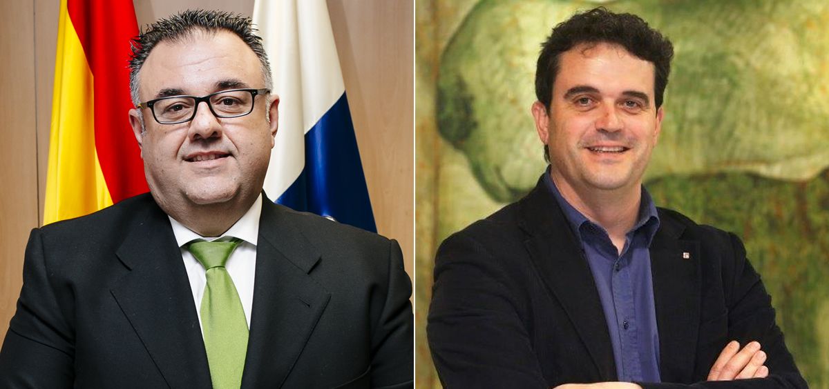 Conrado Domínguez y Adrià Comella, directores del Servicio Canario de Salud y del Servicio Catalán de Salud (CatSalut)