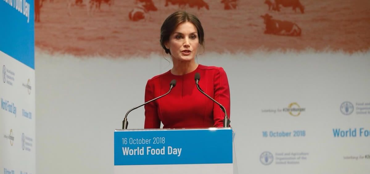 La Reina Letizia durante la Celebración del Día Mundial de la Alimentación