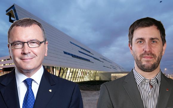 A partir de 2018, el hospital estará regido por un consorcio formado por el Ayuntamiento de Reus, cuyo alcalde es Carles Pellicier (izquierda) y por el Departamento de Salud, cuyo titular es Toni  Comín (derecha). 
