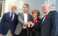 De izquierda a derecha: Rodrigo Gutiérrez, Manuel Cascos, María Luisa Carcedo y Florentino Pérez Raya anuncian la aprobación del Real Decreto de prescripción enfermera