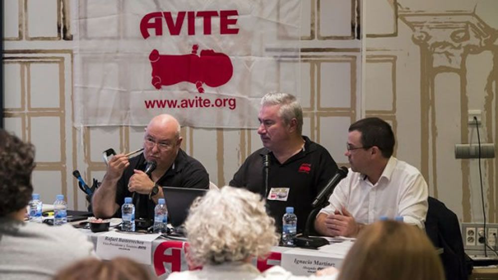 José Riquelme (izq.), presidente de Avite, Rafael Basterrechea (c), vicepresidente, e Ignacio Martínez (d), abogado (Foto: Avite)