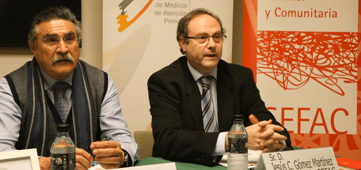 José Luis Llisterri y Jesús C. Gómez, durante la presentación del I Congreso Nacional Médico-Farmacéutico